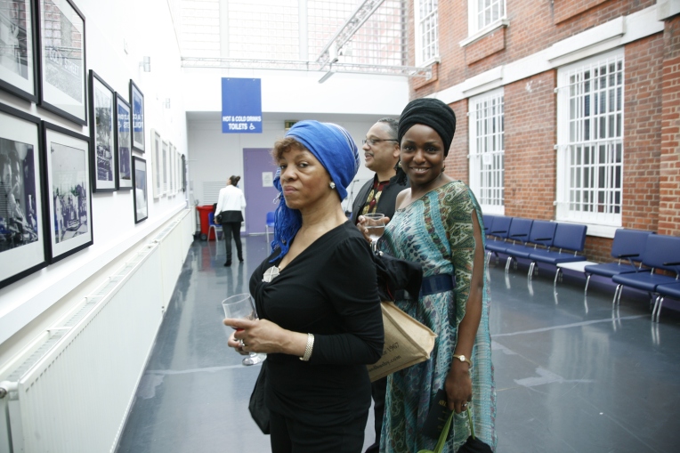 Margaret Busby OBE viewing The Exhibition